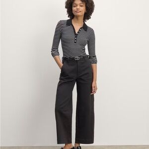 Black Utility Wide-Leg Pants